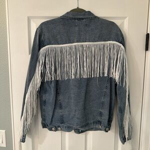 Denim Fringe Jacket